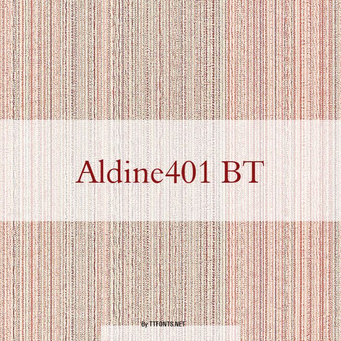 Aldine401 BT example